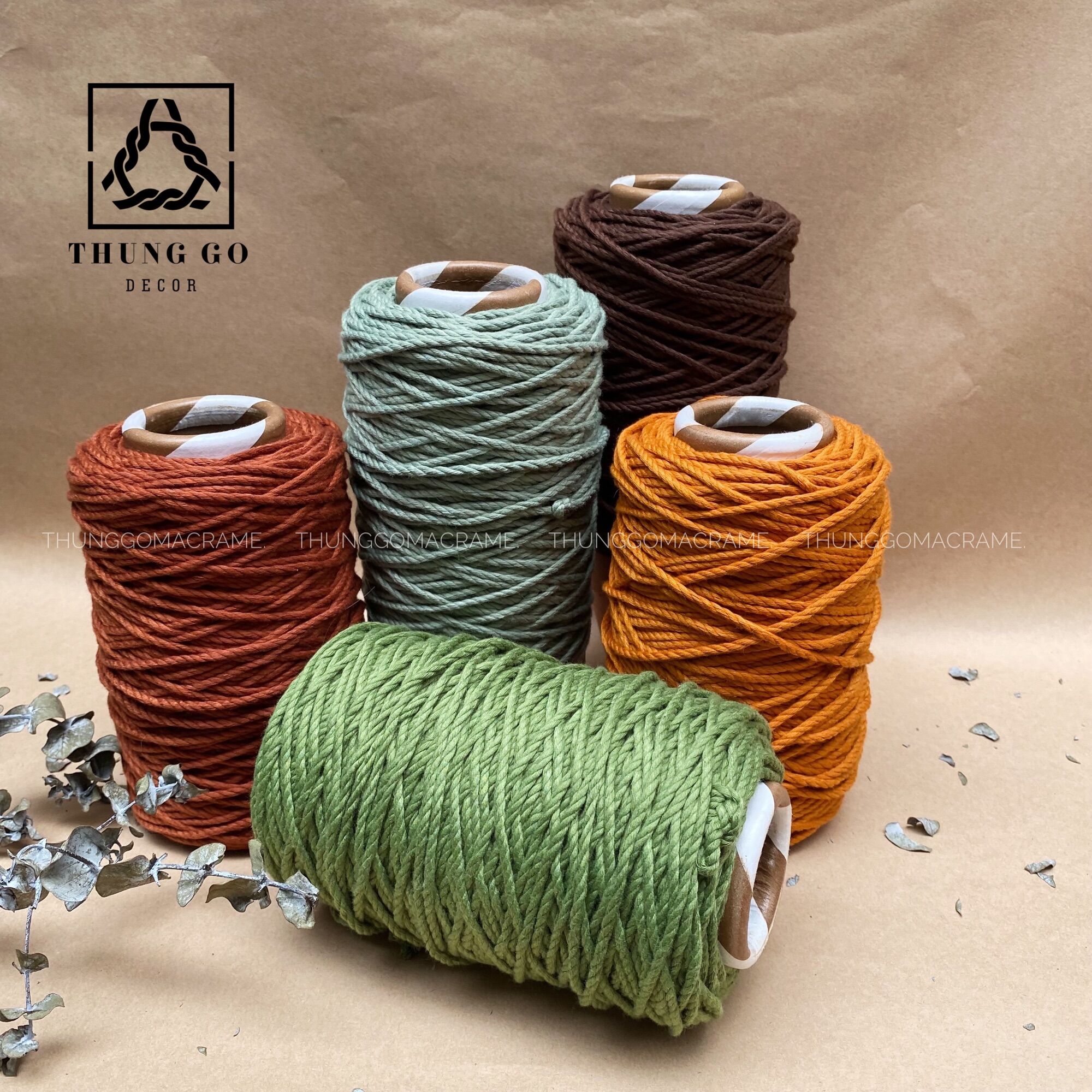 Dây Màu Thắt Macrame size 3mm XANH SAGE