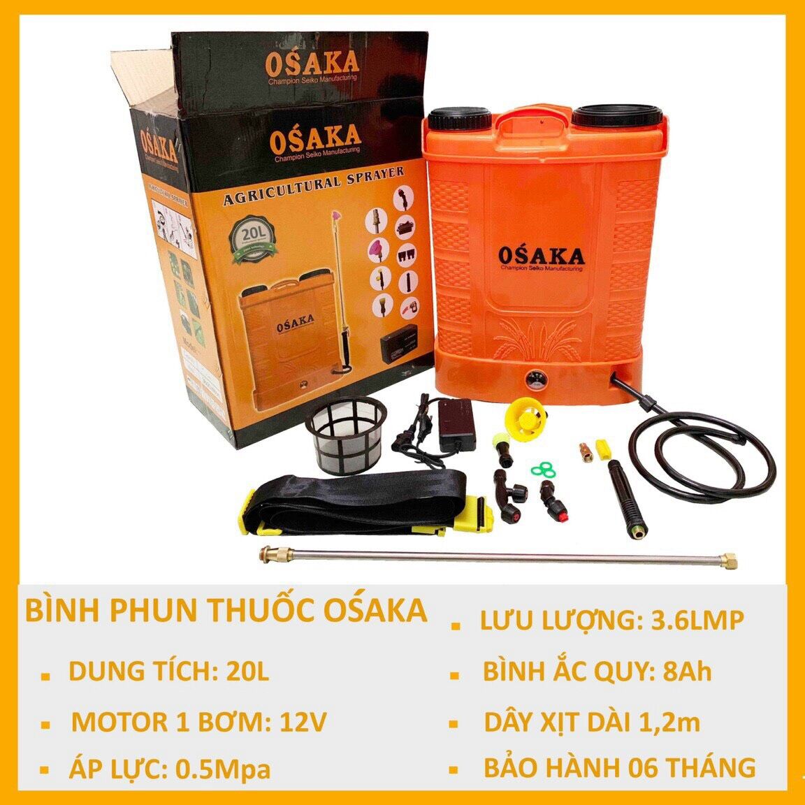 Bình xịt điện osaka 16l và 20l