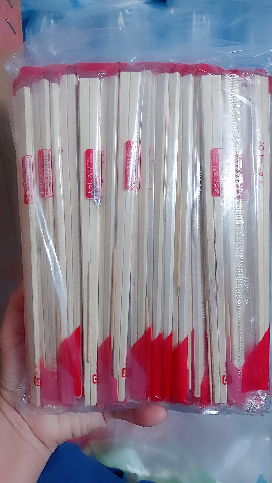 (HCM) 1 bịch (100 đôi) Đũa gỗ tách kèm tăm dùng 1 lần