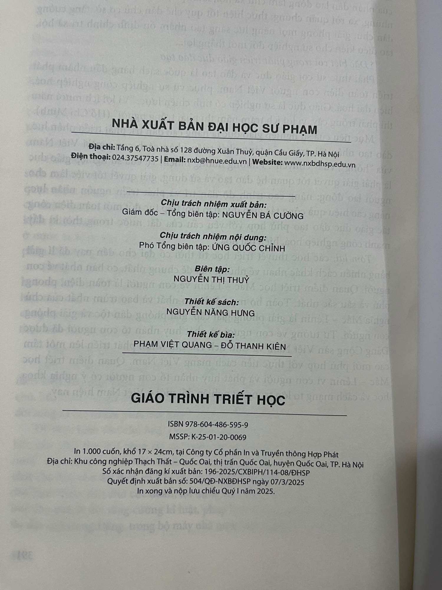 Sách - Giáo trình Triết học