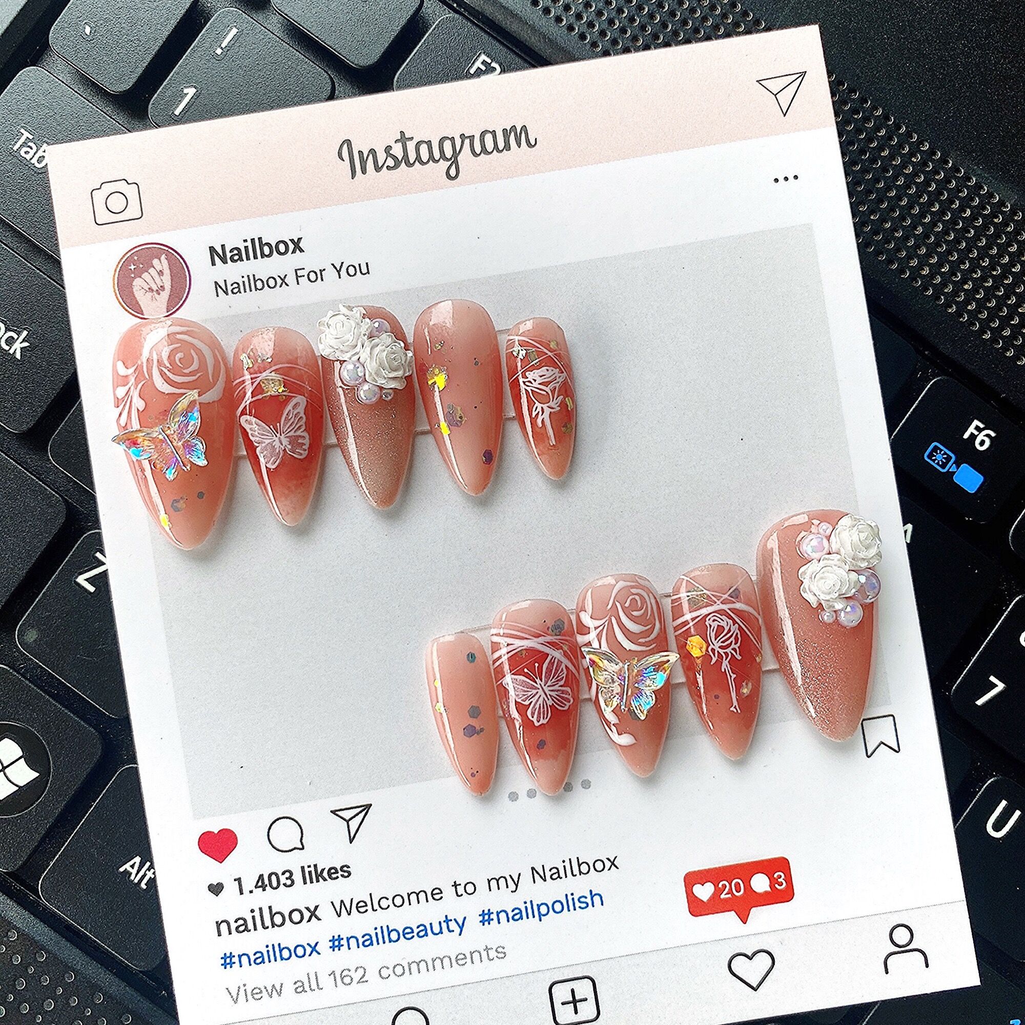 Nailbox thiết kế mẫu cô dâu