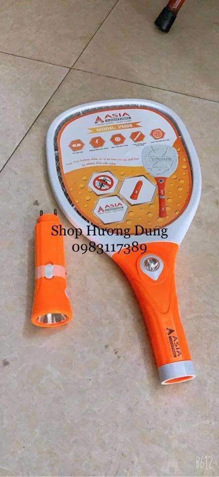 Vợt muỗi cao cấp Asia có đèn pin tháo rời VM05