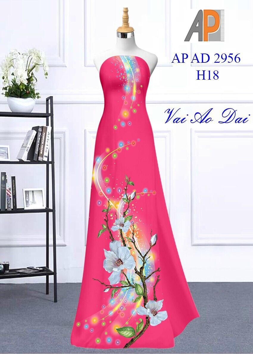 [HCM]Vải áo dài in hoa 3D