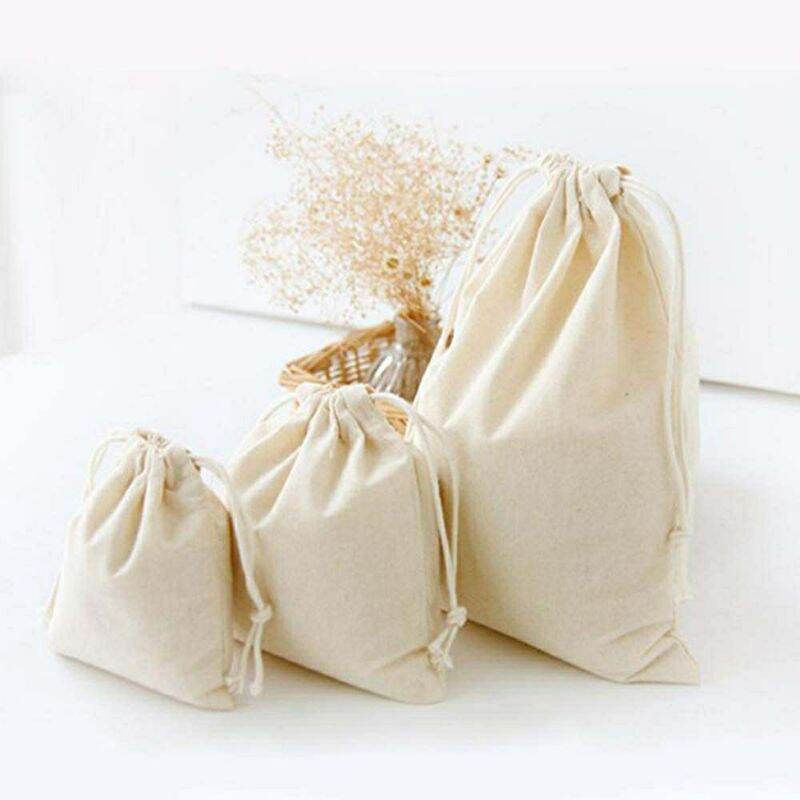 Túi vải Vintage dây rút miệng