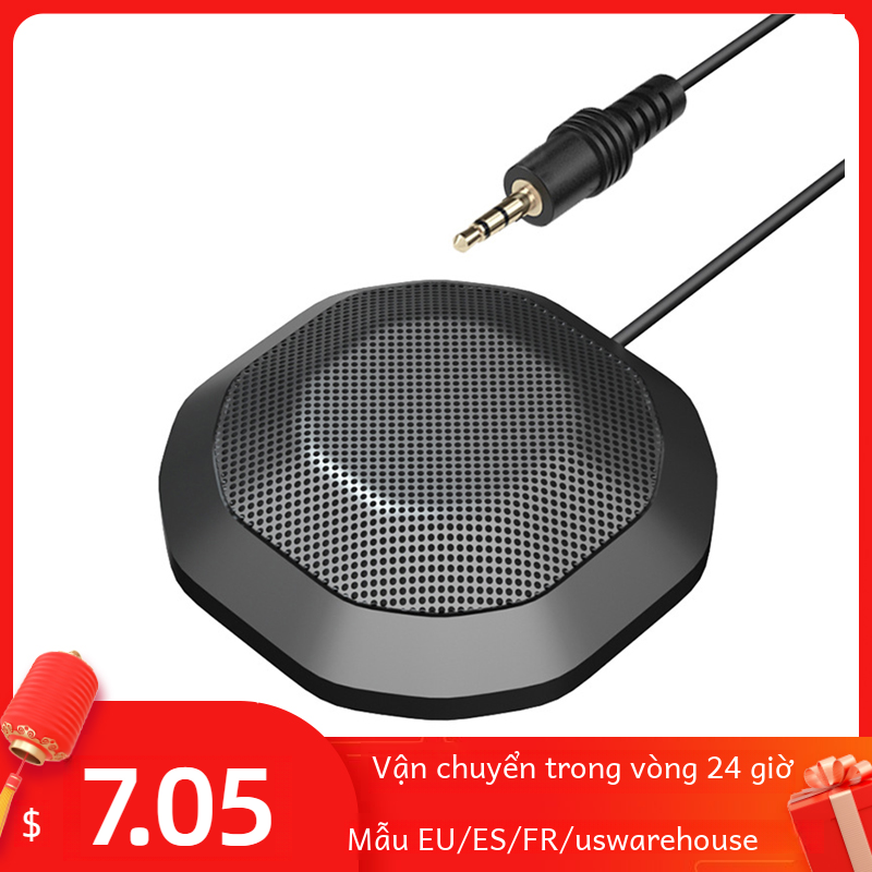 360° Micro hội nghị di động đa hướng có phích cắm 3,5 mm Máy tính ngưng tụ USB Máy tính để bàn Loa