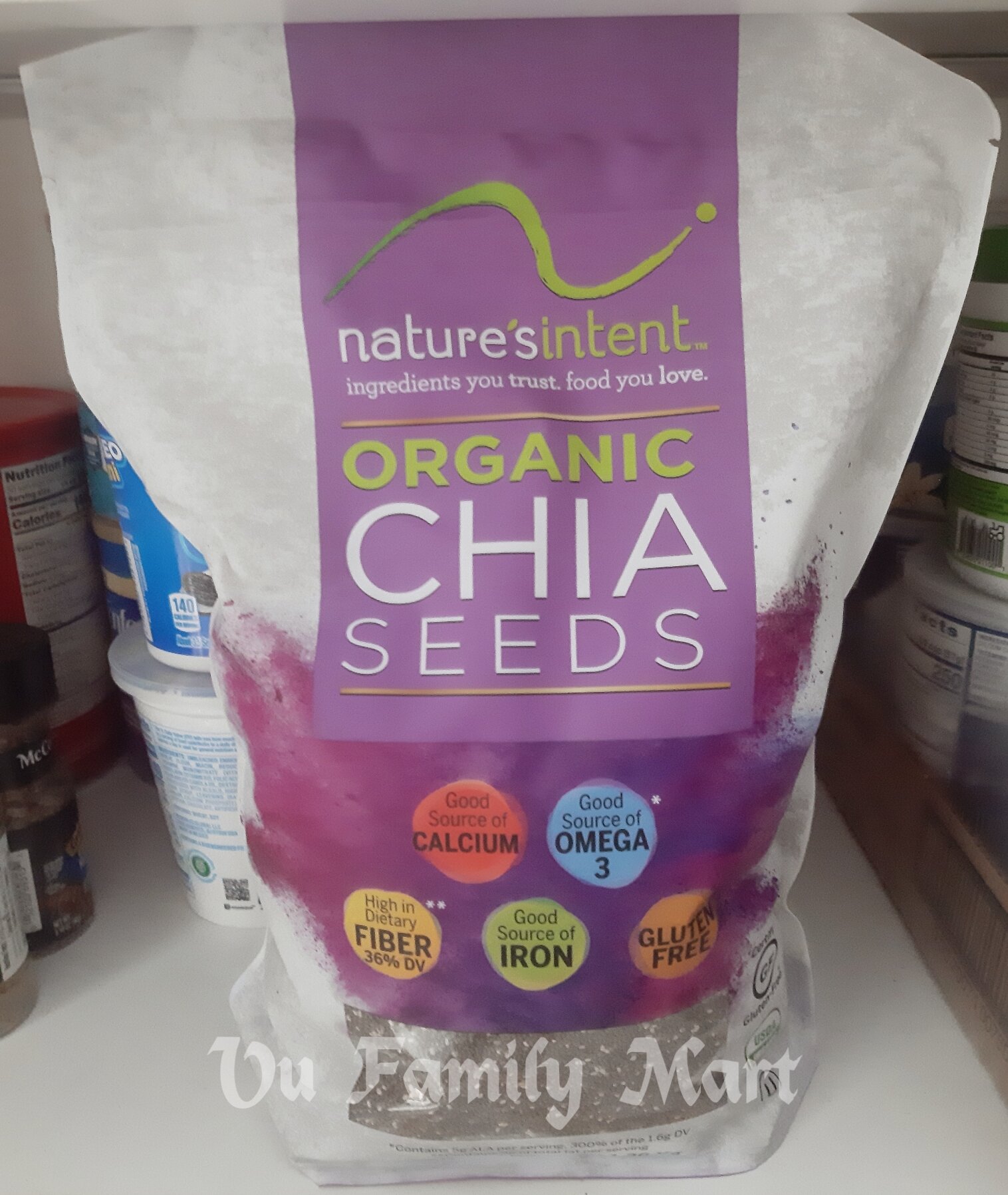 Hạt chia organic 1.36kg - nature’s intent organic chia seeds - hàng mỹ