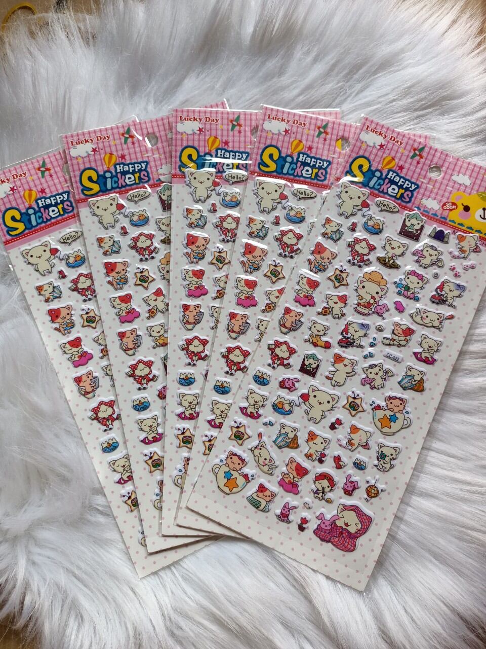 Combo 10 tờ Sticker nổi đủ mẫu (10 mẫu ngẫu nhiên)