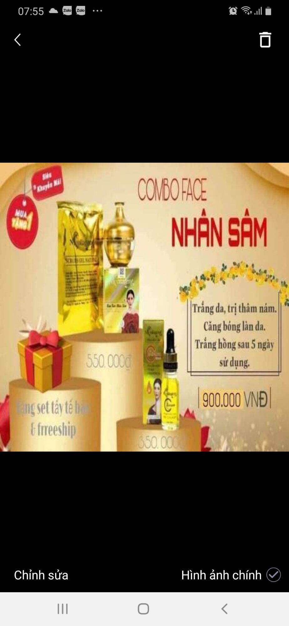 [HCM]COMBO KEM FACE NHÂN SÂM.( GỒM KEM + SERUM C TẾ BÀO GỐC