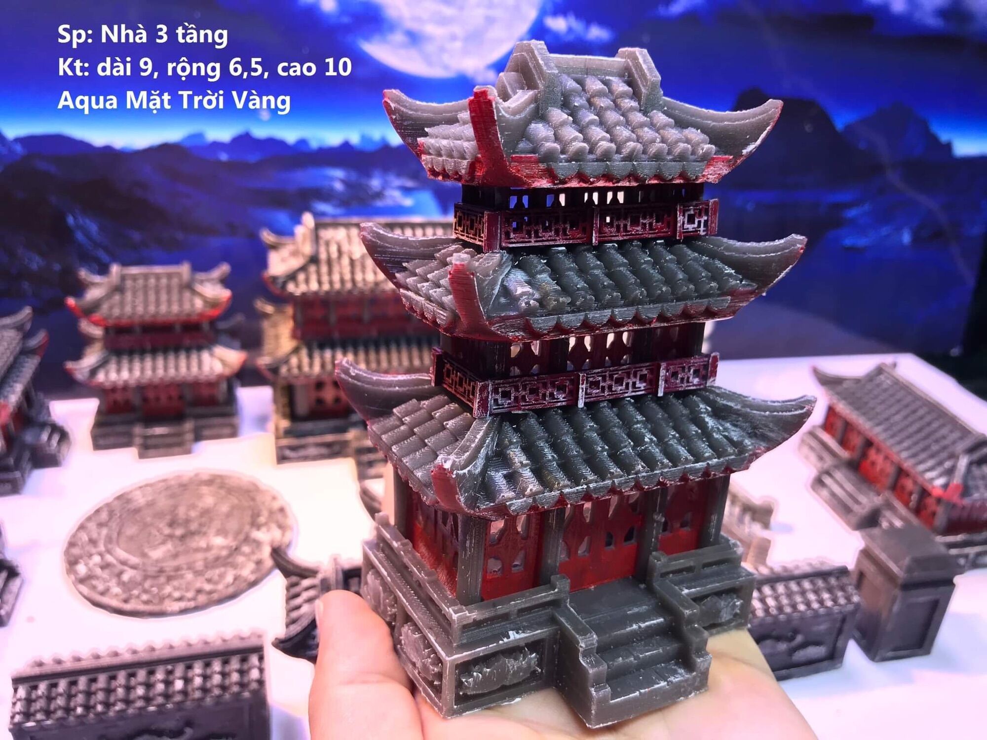 Tháp tiểu cảnh - trang trí non bộ, bán cạn, bonsai