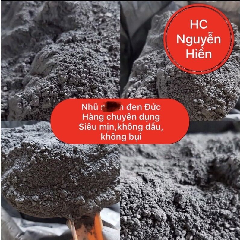 200g bột nhũ nhôm đen đức. siêu mịn. không dầu.