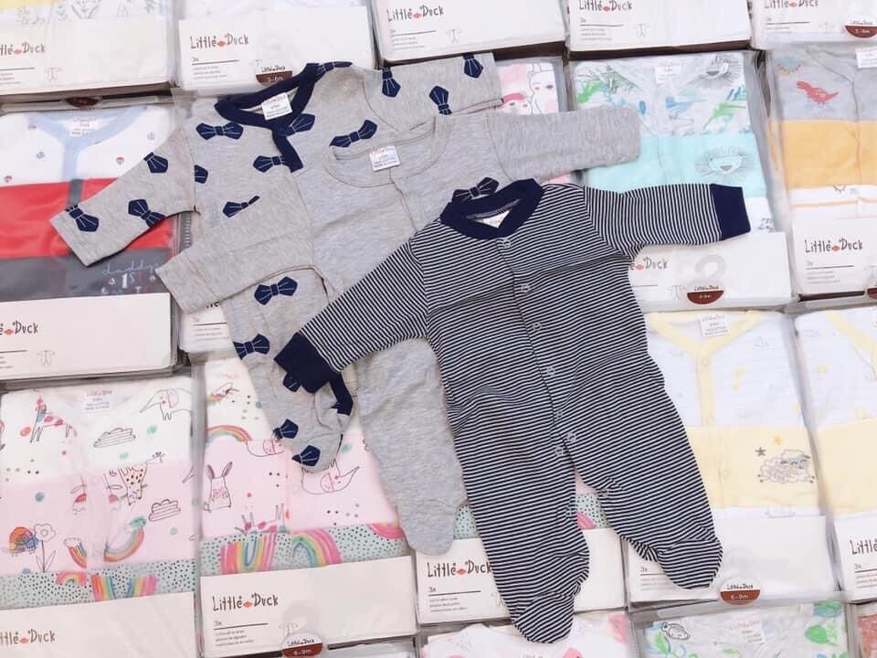 Set 3 body liền tất little duck cho bé