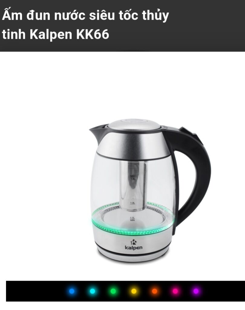 ẤM ĐUN SIÊU TỐC THỦY TINH KALPEN 1.8L KK66