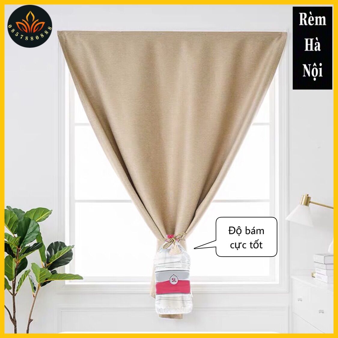 Rèm dán tường,rèm vải thô cao cấp
