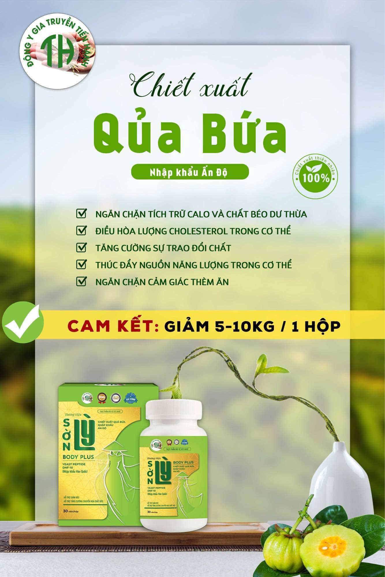 [Tặng VitC ] Thảo Mộc Giảm cân Sờn Lỳ Dành Cho Cơ Địa Chai Nhờn