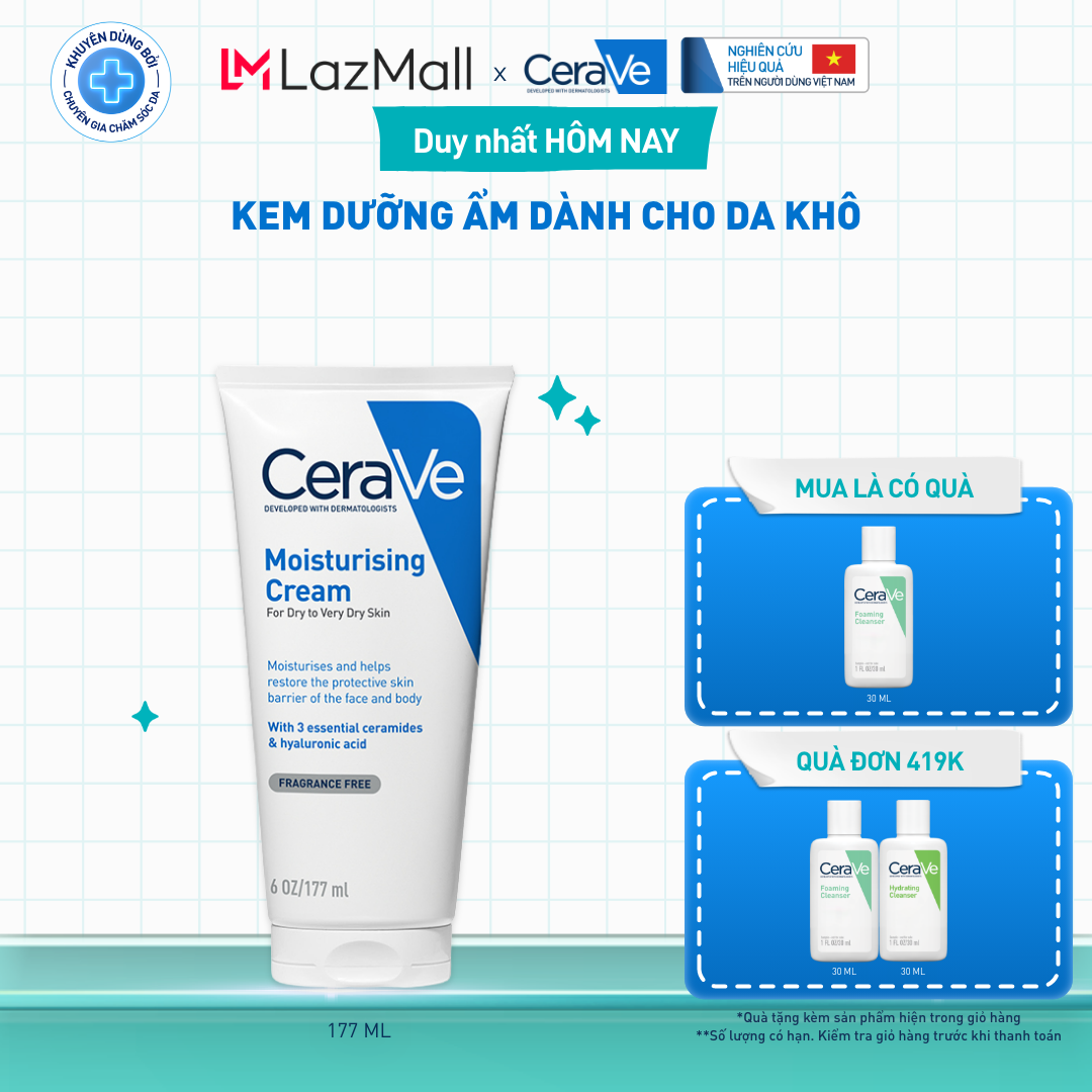 Kem dưỡng ẩm dành cho da khô moisturising Cream 177ml