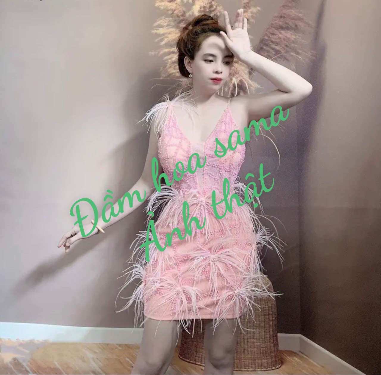 ĐẦM BODY ĐÍNH LÔNG CAO CẤP( kèm ảnh thật )