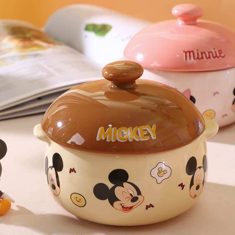 Chén thố sứ có nắp đậy Hoạt Hình Disney