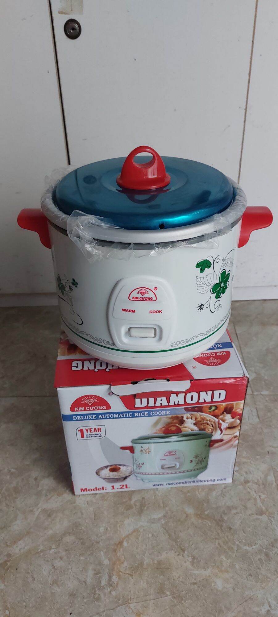 Nồi cơm điện nắp rời 1.2 lít hàng hiệu kim cương tốt