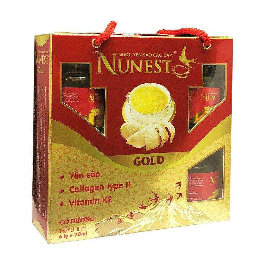 Lốc Yến Sào Nunest Gold (Lốc 6 Lọ 70ml)