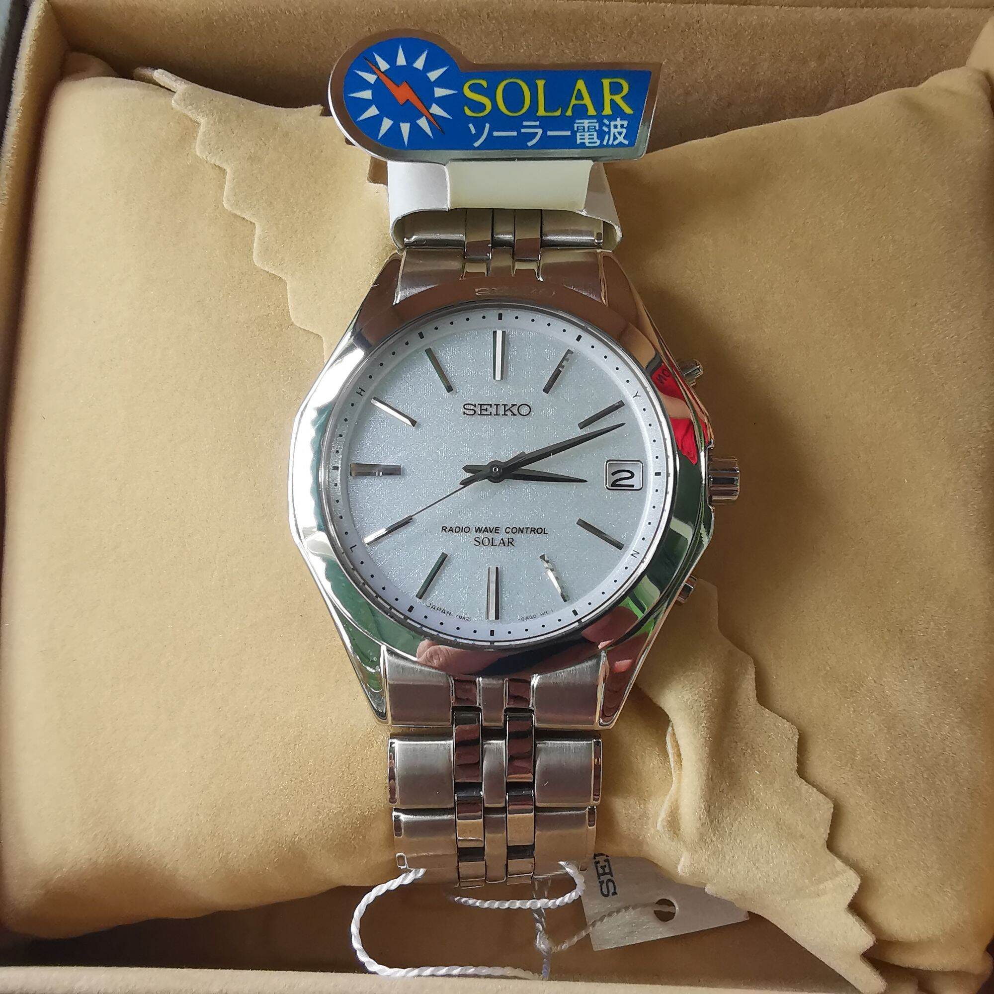 Đồng Hồ Si Nhật Nam 💠 💥 SEIKO - 7B42 SOLAR - RADIO WAVE CONTROL - Titanium 💞 Size 37.5 mm 💞 Size Dây