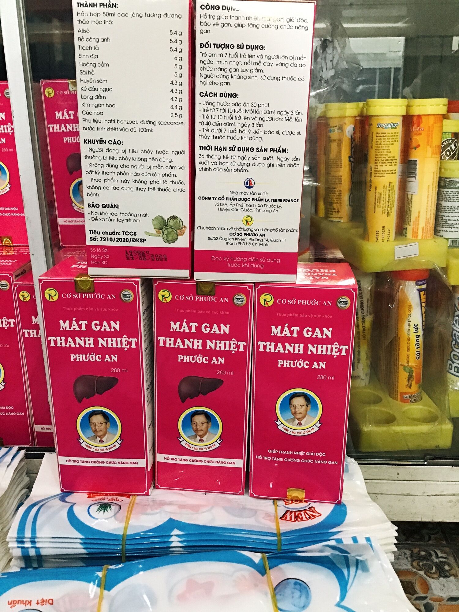 Mát gan giải độc Phước An chai 280ml (mẫu mới date cực xa)