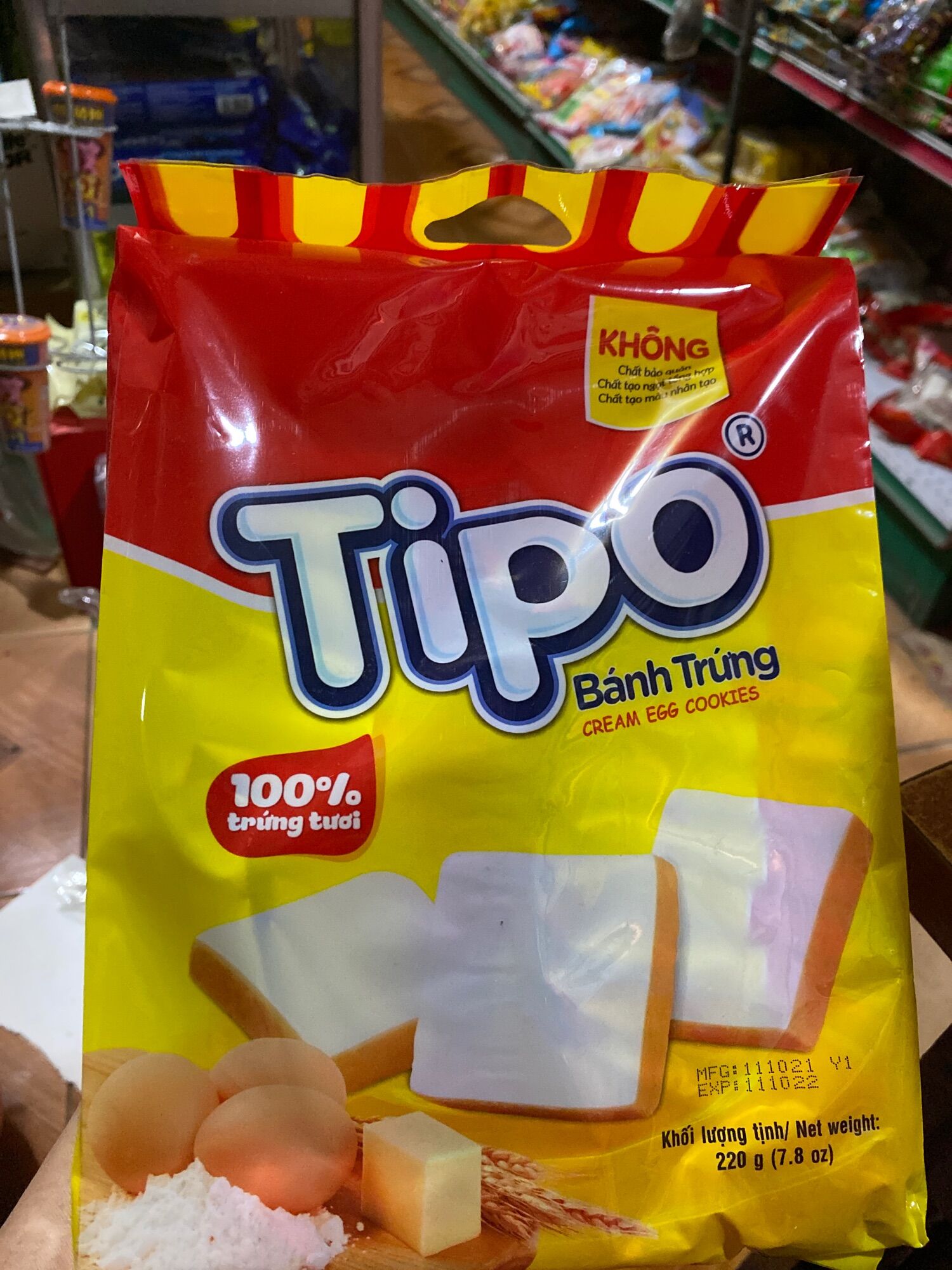 Bánh trứng tipo túi 220 gam