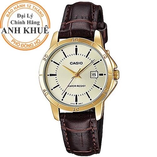 Đồng hồ nữ dây da Casio Anh Khuê LTP-V004GL-9AUDF