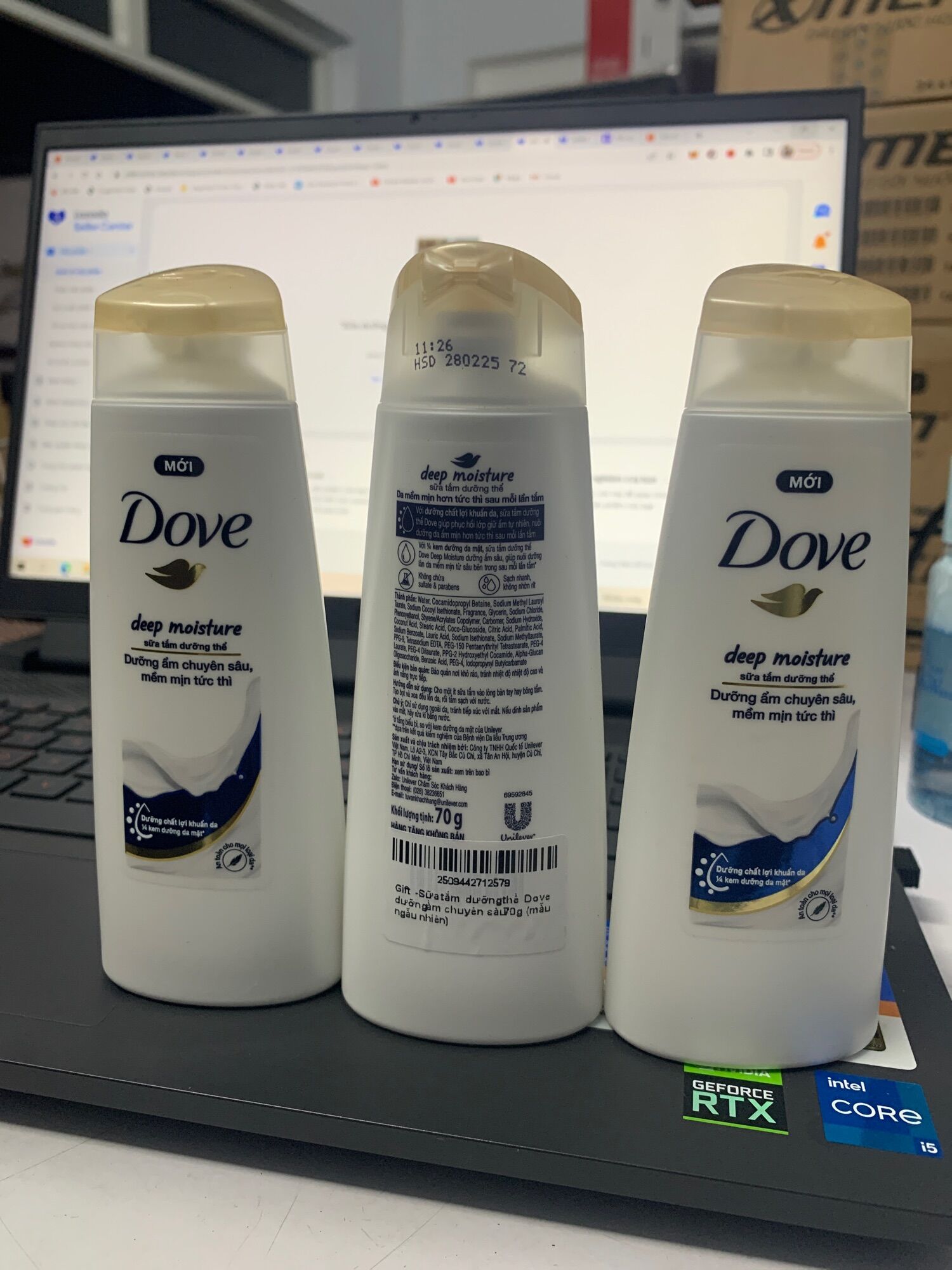 Sữa tắm dưỡng thể Dove deep moisture 70g