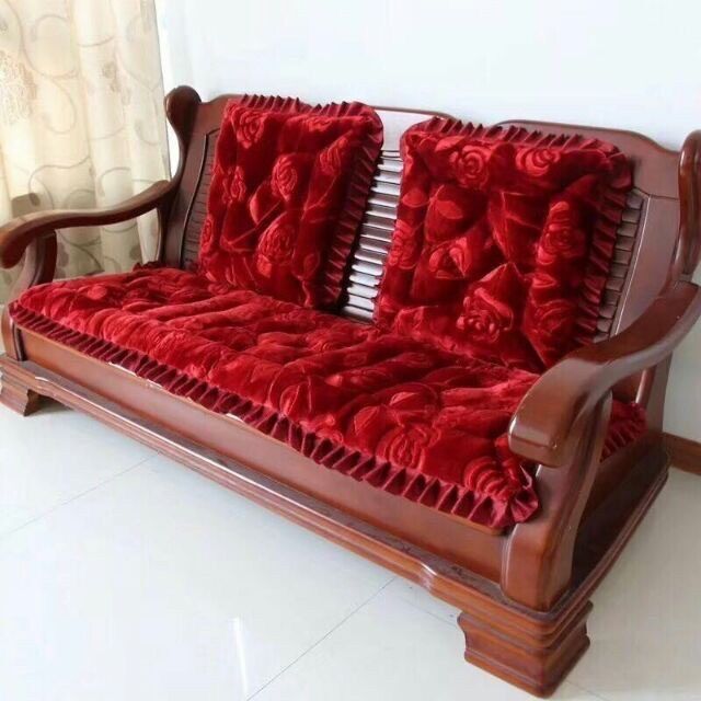 Bộ thảm ghế đệm ghế 3 tấm nỉ nhung bồng bềnh