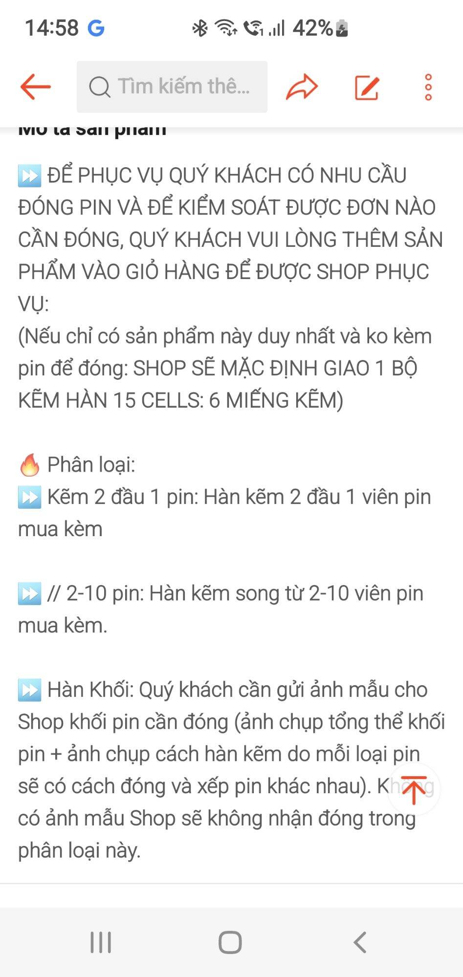 Phí Đóng Pin Theo Yêu Cầu
