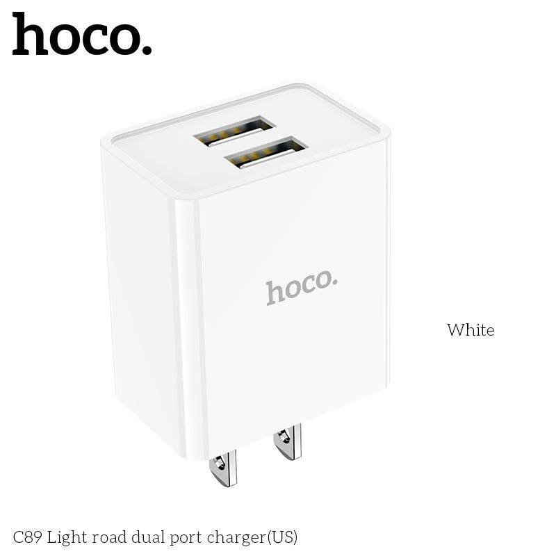 Cóc sạc 2 cổng USB 2.1A - HOCO C89
