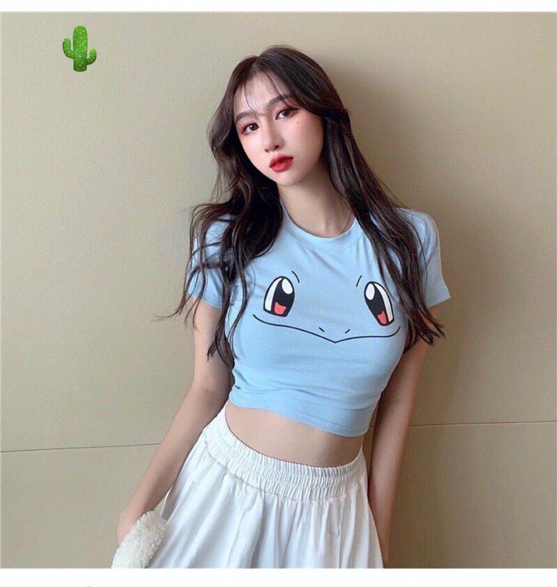 Áo croptop hoạt hình pokemon