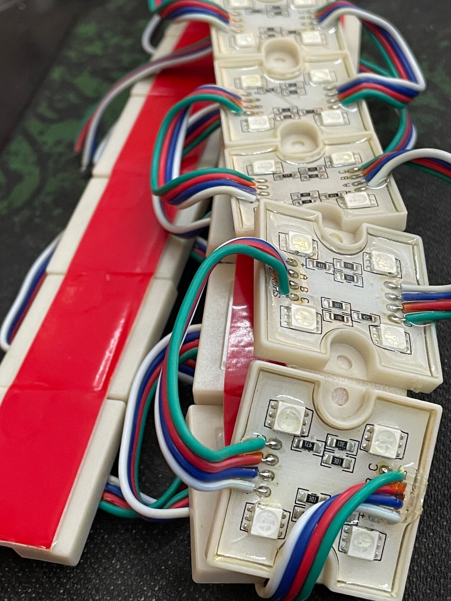 LED Module Hắt 3 Bóng- 4 bóng RGB 7 màu 5050 - Dây 20 Con