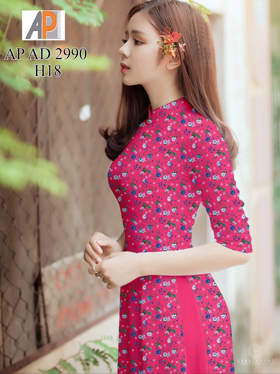 [HCM]Vải áo dài hoa nhí