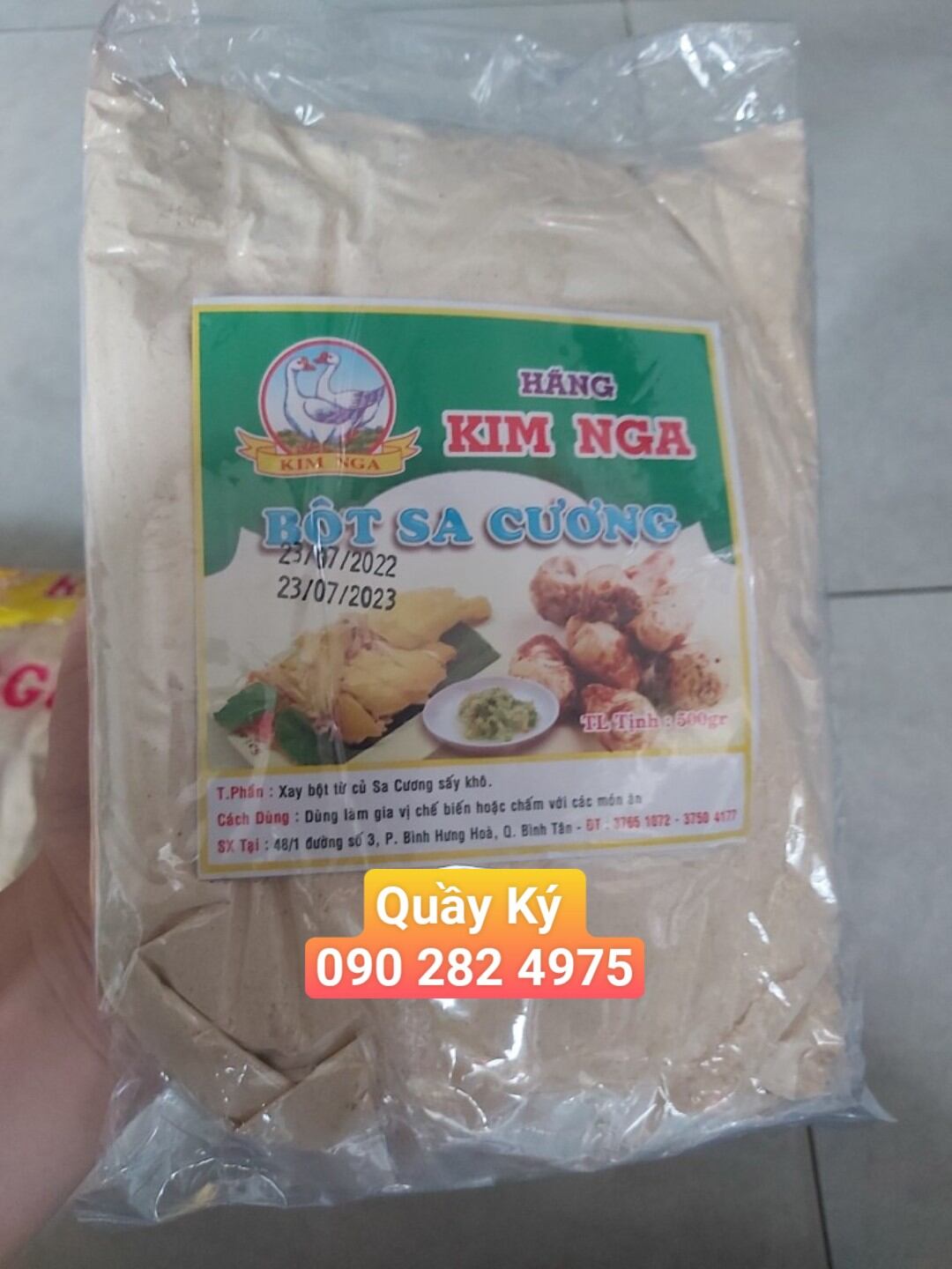 Bột sa cương đặc biệt gói 500gram hiệu kim nga