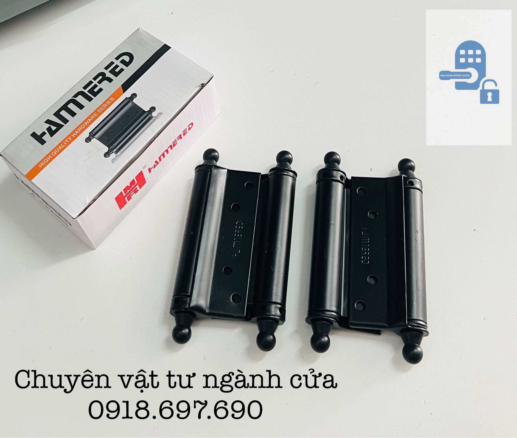 Bản lề tự động 2 chiều màu đen