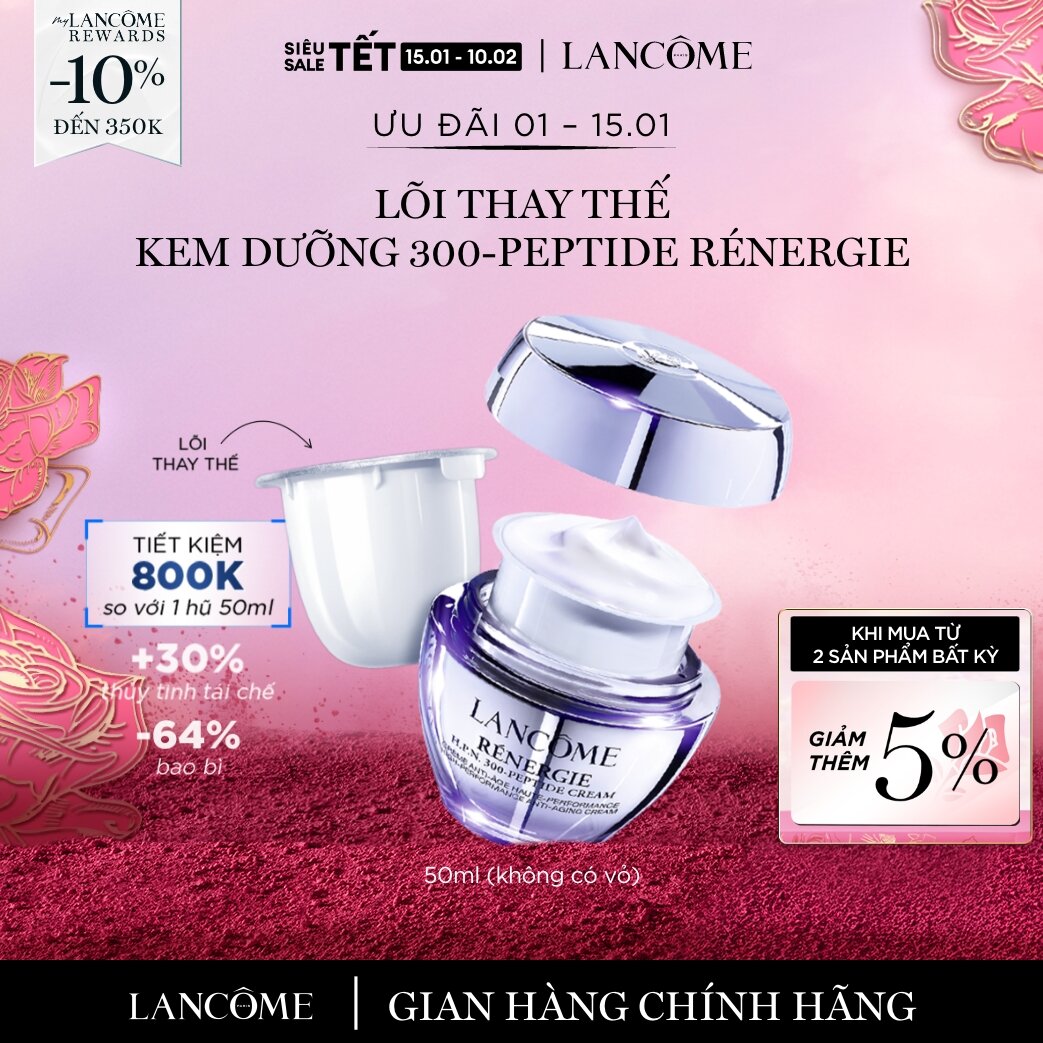   CHỈ 1-15 1 - Voucher 10% - TỐI ĐA 350K  LÕI THAY THẾ KEM DƯỠNG LANCOME RENERGIE 300 PEPTIDE 