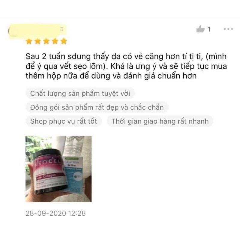 [Bill Mỹ]Collagen thuỷ phân Super collagen Neocell 200gr