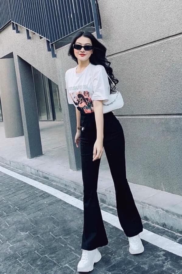 Quần Loe cotton co giãn 4 chiều