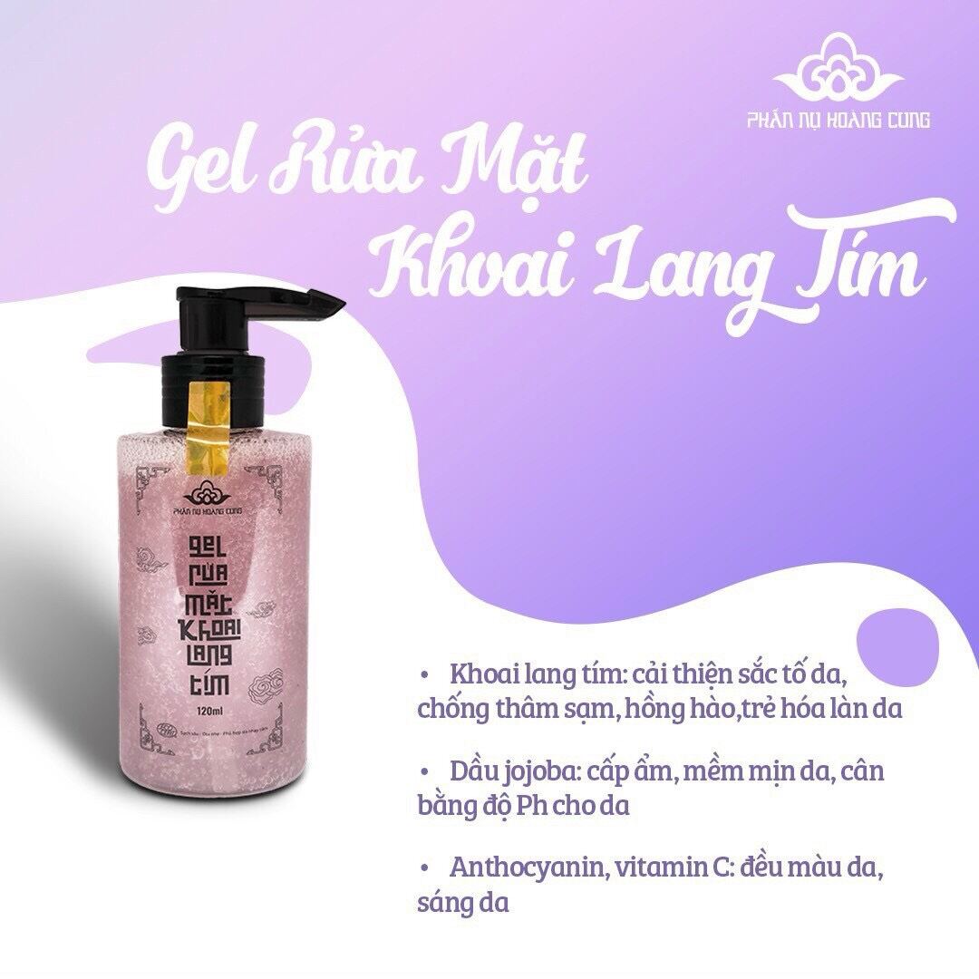 Gel rửa mặt khoai lang tím _Phấn Nụ Hoàng Cung