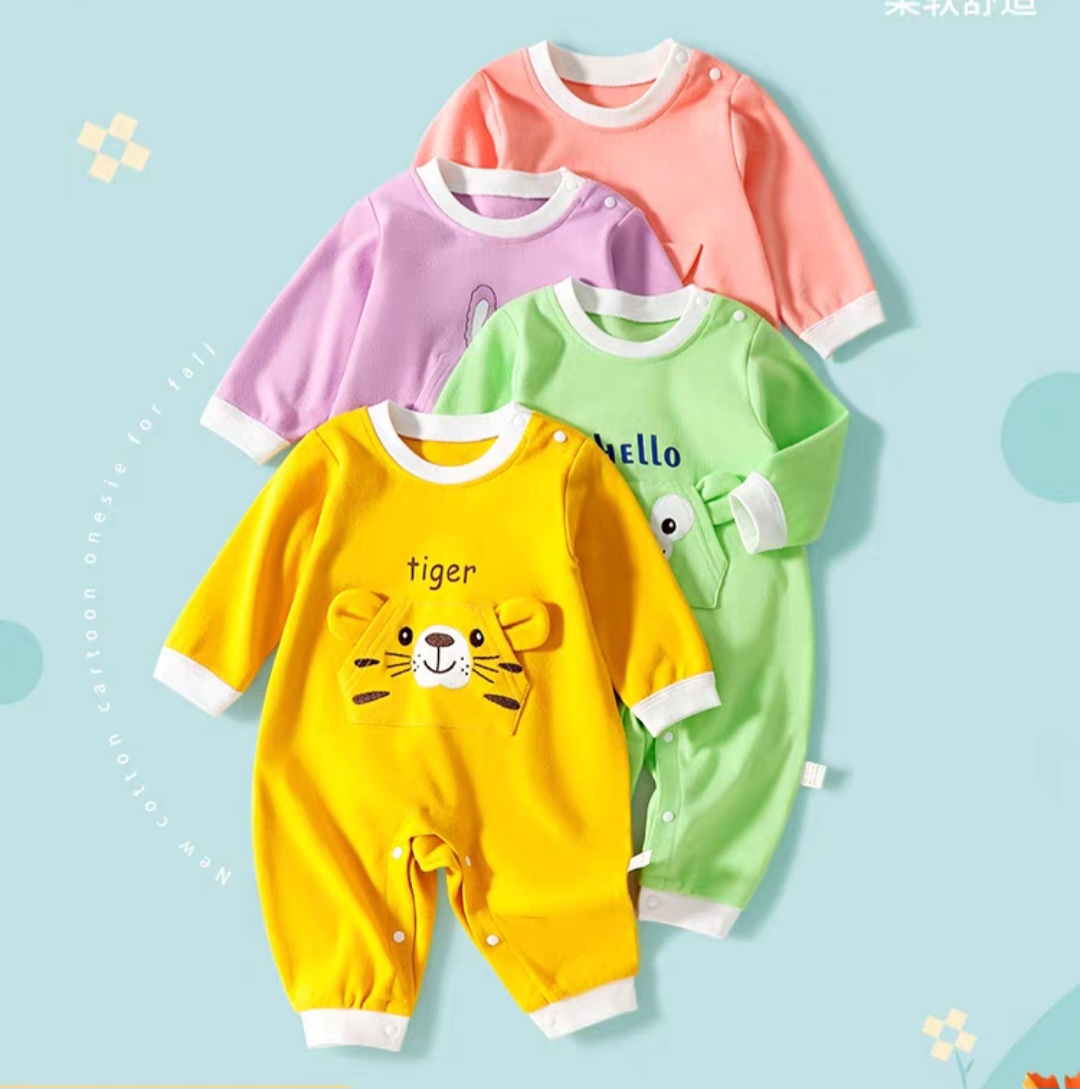 Body yếm gấu cotton cho bé