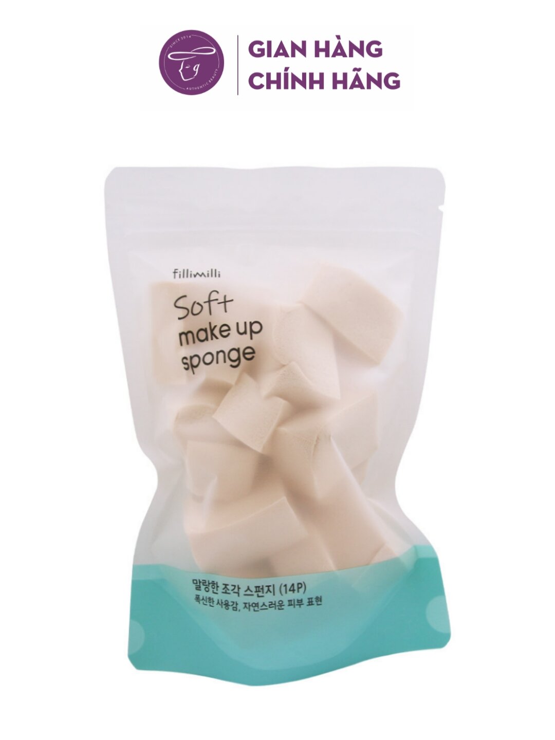 Bông mút trang điểm Fillimilli Soft Make up Sponge Hàn Quốc tán nền mịn đẹp