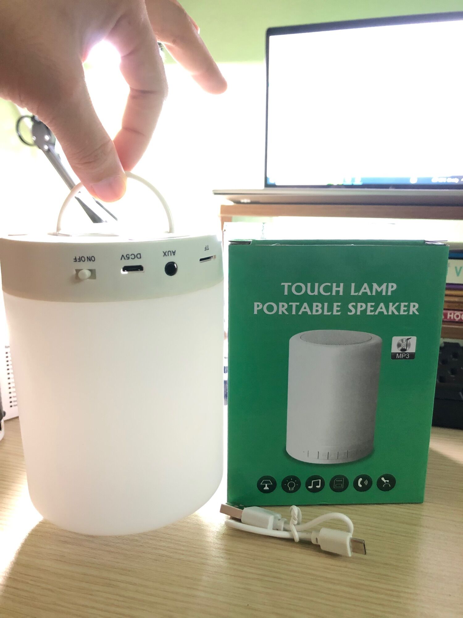 Loa Bluetooth Đèn Ngủ, Đèn Led Cảm Ứng Đổi Màu PPD-01