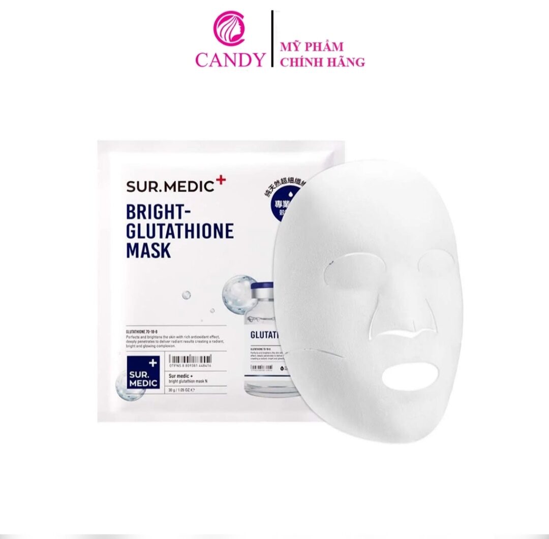 Mặt nạ dưỡng da Sur.Medic Bright-Glutathione Mask (Hộp 10 miếng)