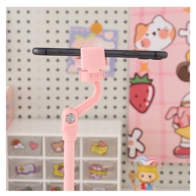 Giá đỡ điện thoại để bàn kèm sticker dán cute