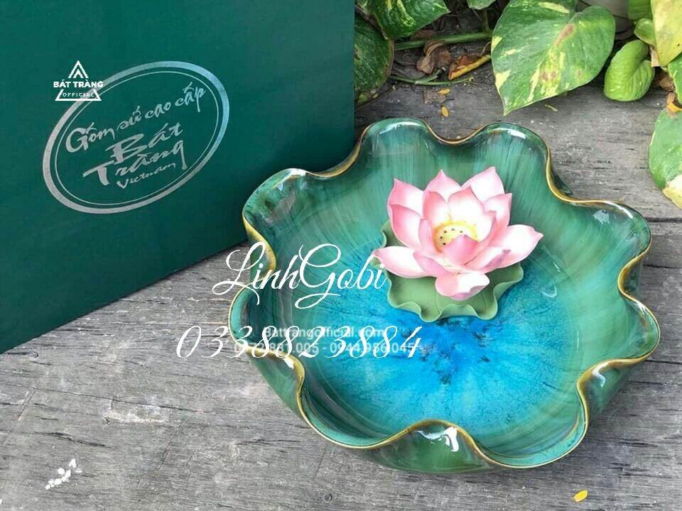 Bát thả hoa men hoả bến