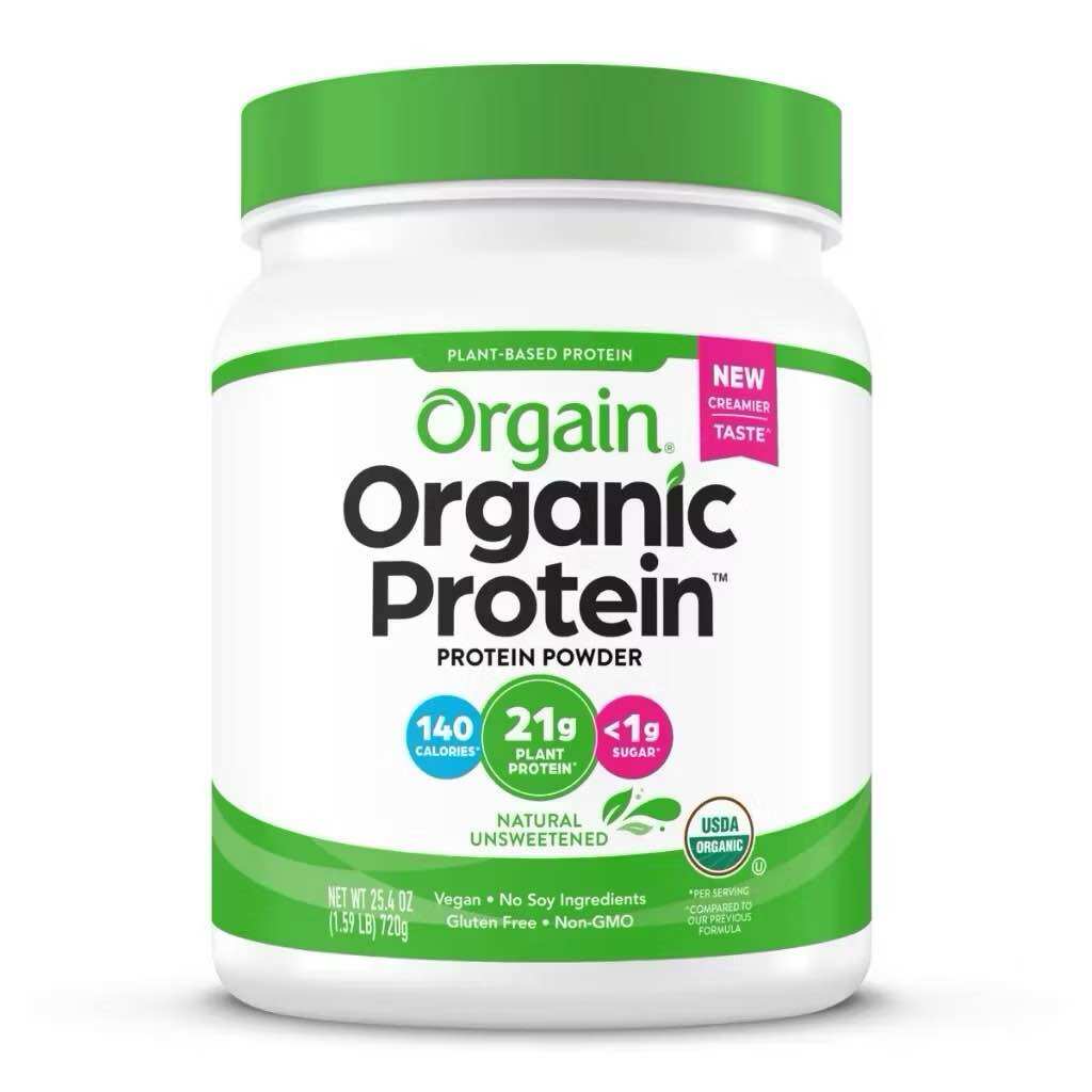 Orgain Organic Protein Unsweetened - Bột protein không ngọt - đạm thực vật hữu cơ Orgain Organic Protein 720g