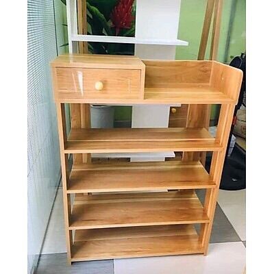 Kệ Giày Gỗ 5 Tầng Có Ngăn Kéo