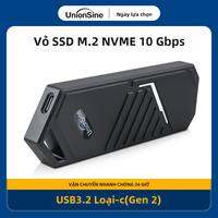 UnionSine M2 SSD Case NVMe USB 3.2 Loại C Gen2 10Gbps Vỏ Hợp Kim Nhôm Cho 2230 2242 2280 Ổ Cứng Thể Rắn