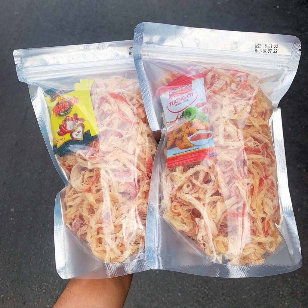 Mực hấp nước cốt dừa xé sợi thơm ngon gói 100.gram